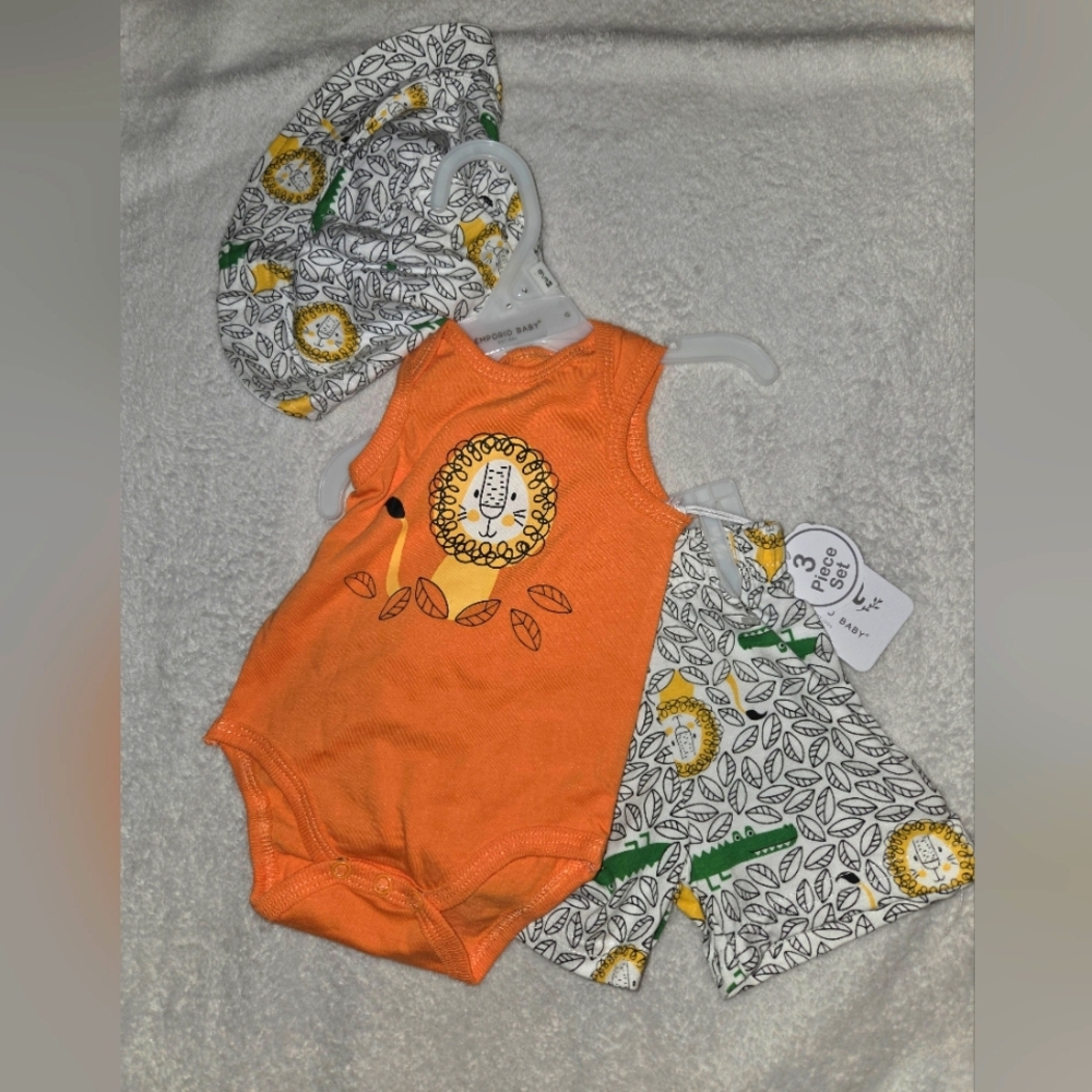 Carter's Orange and White Sunflower Baby Set